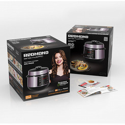 Мультиварка-скороварка REDMOND RMC-PM505 (серый-бежевый)
