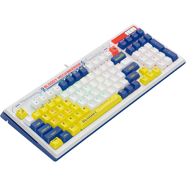 Клавиатура A4Tech Bloody B950 (белый/синий, Light Strike Libra Brown)