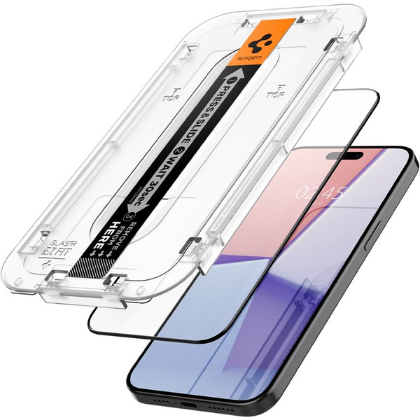 Защитное стекло Spigen Glass TR EZ Fit FC для iPhone 15 AGL06908