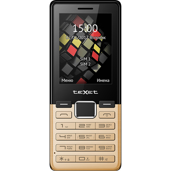 Мобильный телефон TEXET TM-230 золотистый