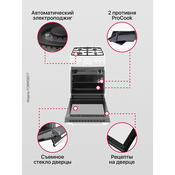 Кухонная плита Hansa FCMW58077