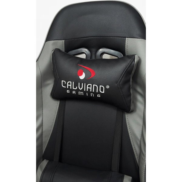 Игровое кресло Calviano 1590 (PU, черный/серый)