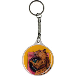 Брелок сувенирный "Дай пять Добру" Капибара обнимает стирку