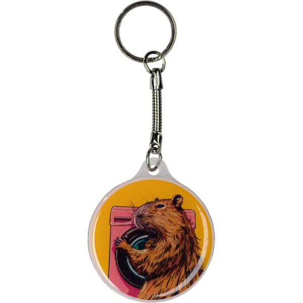 Брелок сувенирный "Дай пять Добру" Капибара обнимает стирку