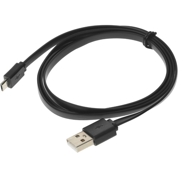 Кабель Buro BHP microUSB 1M Flat (черный)