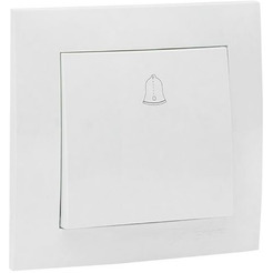 Кнопка для звонка EKF Валенсия (белый)