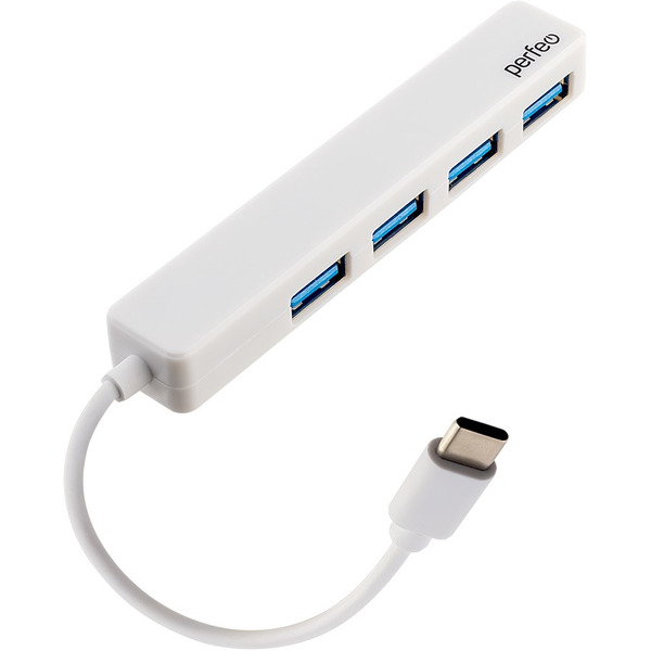 Разветвитель USB-C Perfeo PF-H039 4 Port White