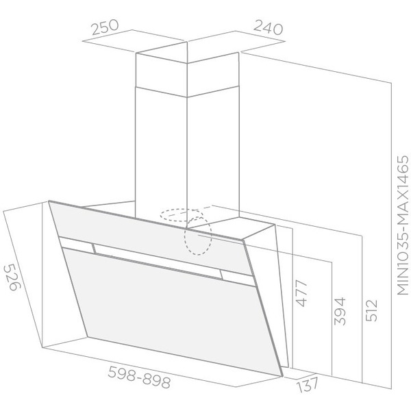 Вытяжка ELICA STRIPE BL/A/60/LX