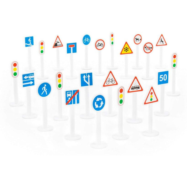 Набор дорожных знаков Полесье №3 (24 элемента) (в пакете) 64219