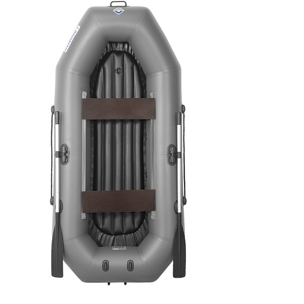 Надувная лодка Лоцман Гребная под мотор стандарт ЛС-240 ВНД (серый)