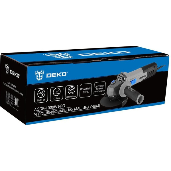 Угловая шлифмашина Deko AGDK-1000W PRO 084-1076