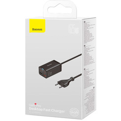 Сетевое зарядное устройство Baseus GaN3 Pro Desktop Fast Charger 2C+2U 65W CCGP040101 Black
