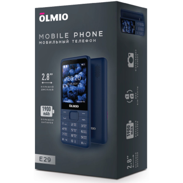 Мобильный телефон Olmio E29 (синий)