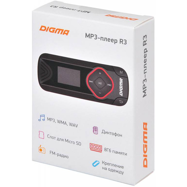 Плеер MP3 Digma R3 8GB (черный)