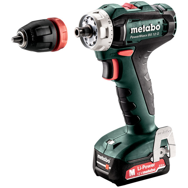 Дрель-шуруповерт Metabo PowerMaxx BS 12 Q 601037500 (с 2-мя АКБ 2 Ah, кейс)