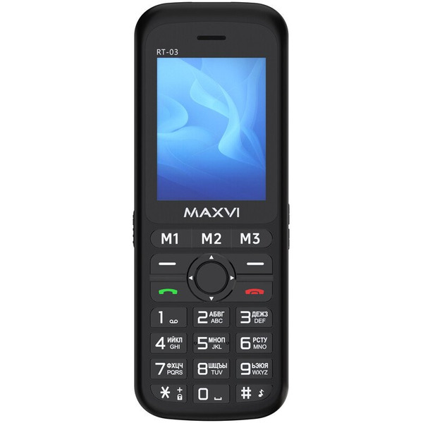 Кнопочный телефон Maxvi RT-03 (черный)
