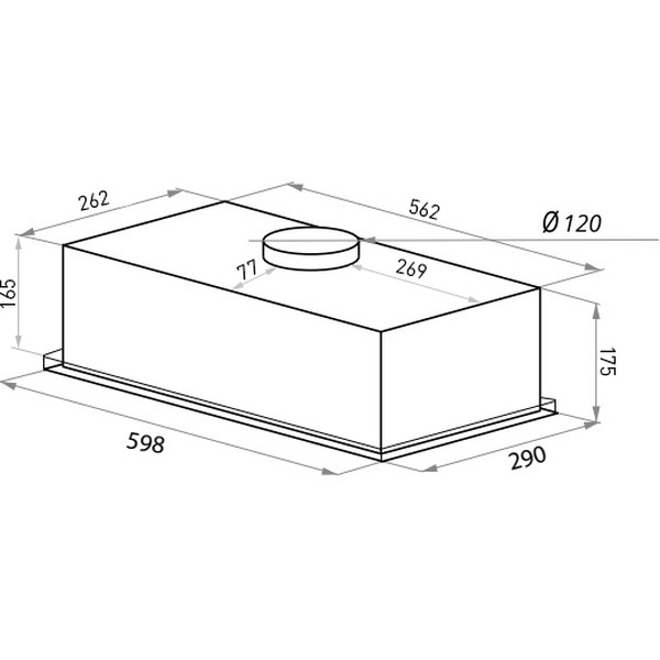 Кухонная вытяжка MAUNFELD Crosby Built 60 (нержавеющая сталь)
