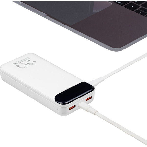 Внешний аккумулятор с дисплеем RIVACASE VA2580 (20000 mAh) белый