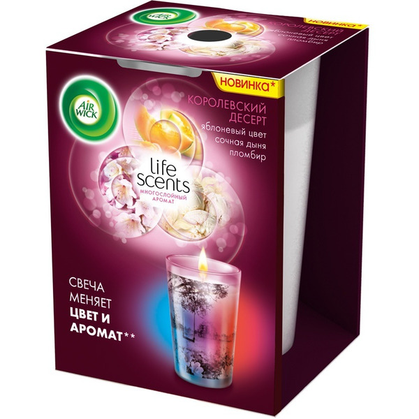 Ароматизированная свеча AIRWICK Life Scents Королевский десерт 140 г