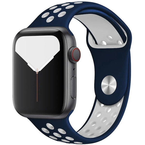 Ремешок Bingo Sport для Apple Watch 38/40/41mm (S) синий/белый