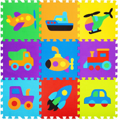 Коврик-пазл напольный ЮНЛАНДИЯ Машинки 664667