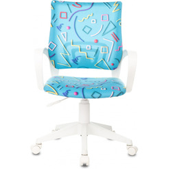Кресло Бюрократ Burokids 1W (голубой Sticks 06/пластик белый)