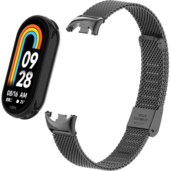 Ремешок Bingo Stainless Grid для XIAOMI Mi Band 8 (черный)
