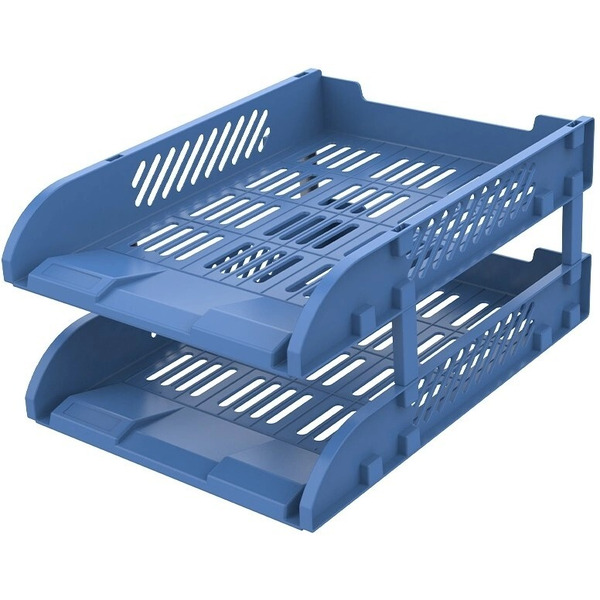 Лоток для бумаг Deli 9212 (синий)