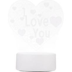 Светильник декоративный Energy 106254 EN-NL 23 3D сердце с надписью I LOVE YOU