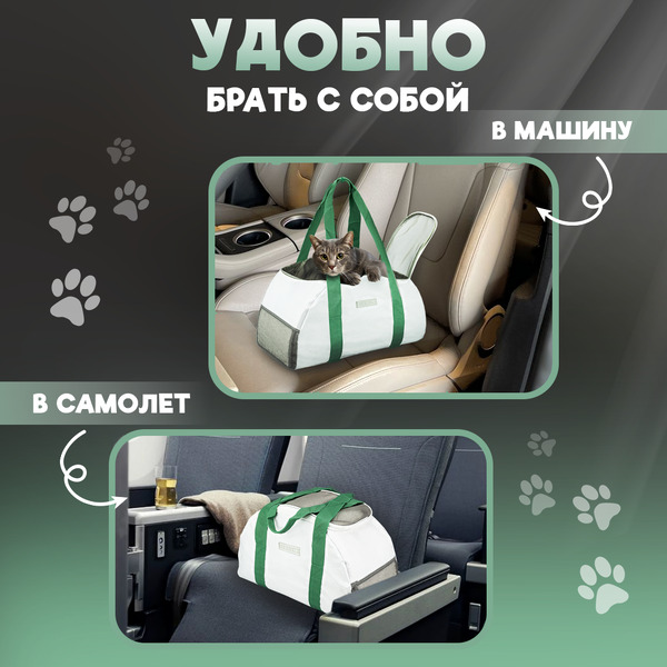 Переноска для животных Solmax&Zoo SM98365 (зеленый)