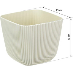 Кашпо Idea Пиканто М3209 (белый ротанг)