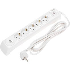 Сетевой фильтр Kranz 13-4700 3м (5 розеток) белый