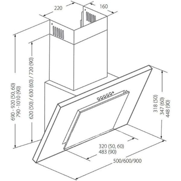 Вытяжка Akpo Nero Line Eco 60 WK-4 (черный)