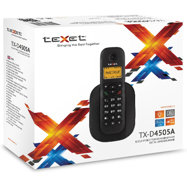 Радиотелефон DECT TEXET TX-D4505A черный