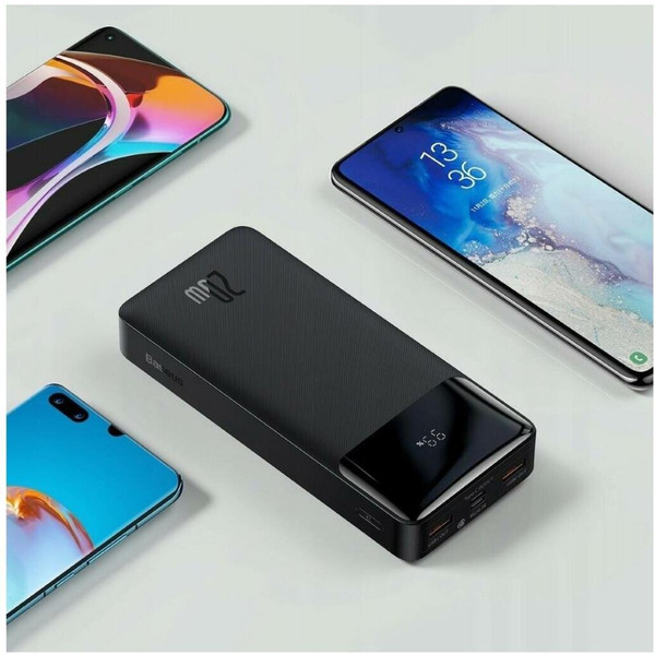 Внешний аккумулятор Baseus Bipow Digital Display Fast Charge 20000mAh (PPBD050501) черный