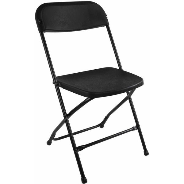 Стулья складные BRABIX Golf CF-002 (КОМПЛЕКТ 4 шт., черный каркас, пластик черный) 533030