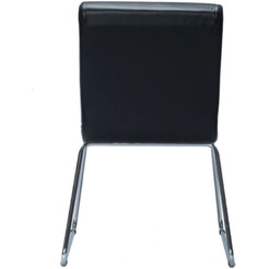 Офисный стул Bels Муза (Muza) Chrome (черный, экокожа)