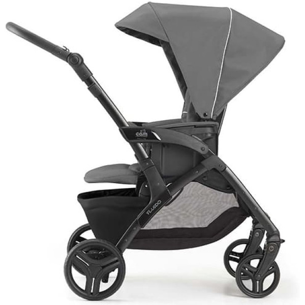 Универсальная коляска CAM Tris Fluido Easy (3 в 1, белый медвежонок, антрацит-черный)