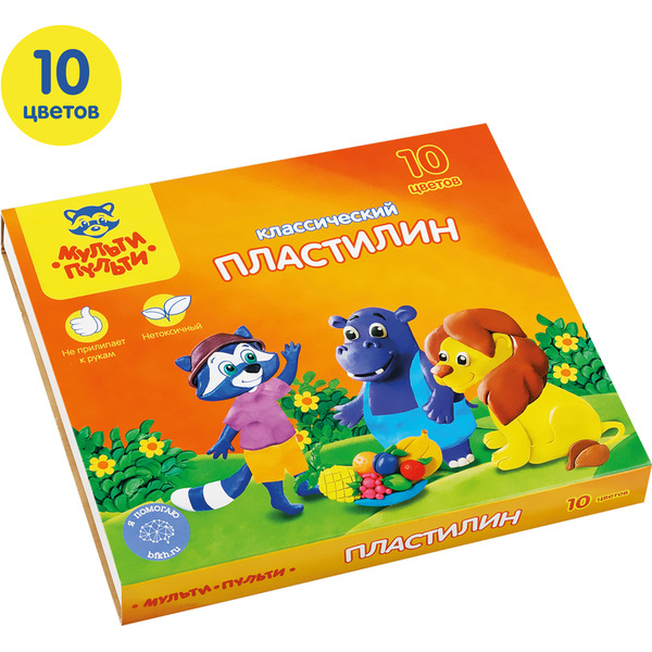 Пластилин Мульти-пульти Приключения Енота КП_10208 (10 цв)