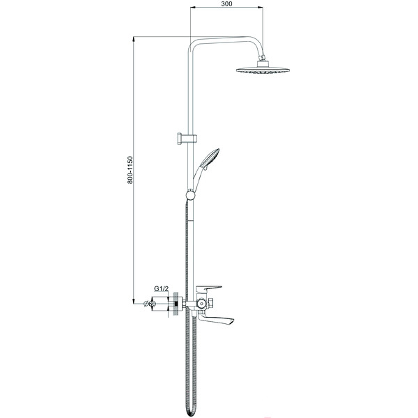 Душевая система G.Lauf NUD16-A045