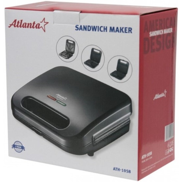 Мультипекарь 3 в 1 Atlanta ATH-1058 (black)