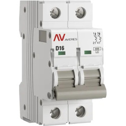 Выключатель автоматический EKF Averes AV-6 2P 16A (D) 6kA