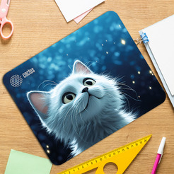 Коврик для мыши Cactus White Cat CS-MPC-D11M