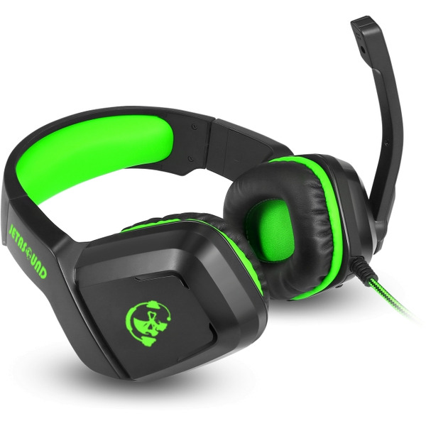 Игровая стереогарнитура Jet.A GHP-180 (чёрно-зелёная)