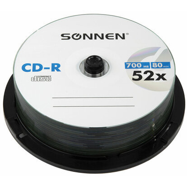 Комплект дисков CD-R Sonnen 700Mb 52x 25шт (513531)