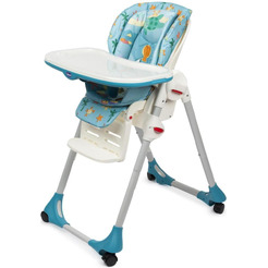 Стульчик для кормления Chicco new POLLY 2 В 1 SEA DREAMS 4 колесика