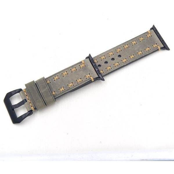 Ремешок Bingo Leather Cross для APPLE Watch Серый