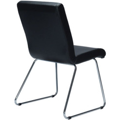 Офисный стул Bels Муза (Muza) Chrome (черный, экокожа)