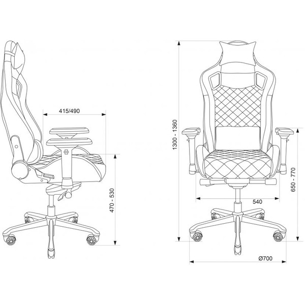 Кресло игровое Knight Titan (1685575) черный/красный