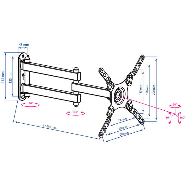 Кронштейн Kromax DIX-13 (черный)